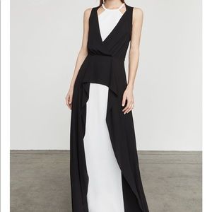 BCBGMaxAzria Black and White Long Dress - Size 2